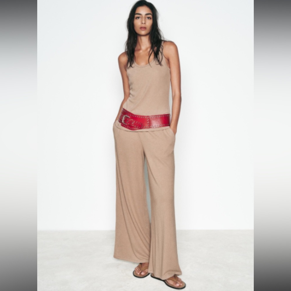 2-pc Zara rustic top and wide leg pants set